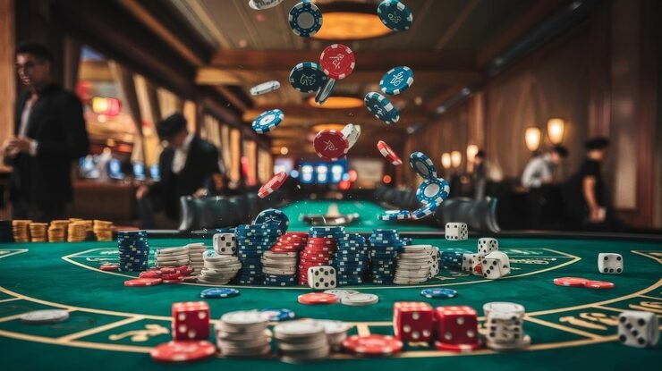 Live-dealer blackjack table with multi-camera feed on rusa4d platform